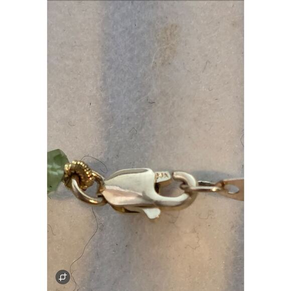 Zoe B. 14K Yellow Gold Coin Pearl & Green Tourmaline Necklace 36" - Picture 4 of 16